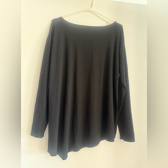 Eileen Fisher Asymmetrical Jersey Top Size XLT - Picture 2 of 4